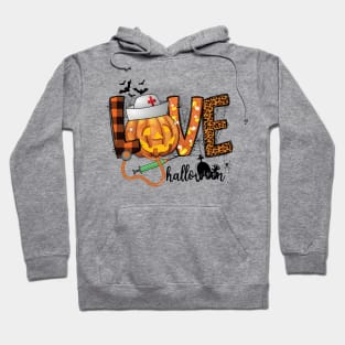 Love Halloween Pumpkin Nurse Hoodie